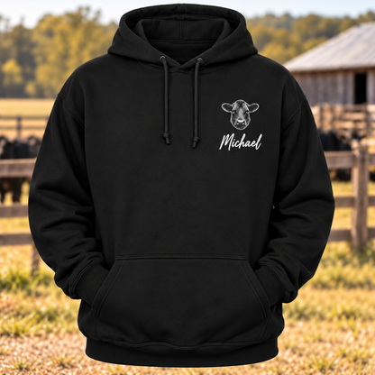 Personalized Your Name And Farm Name Life Is Better With Black Angus Hoodie