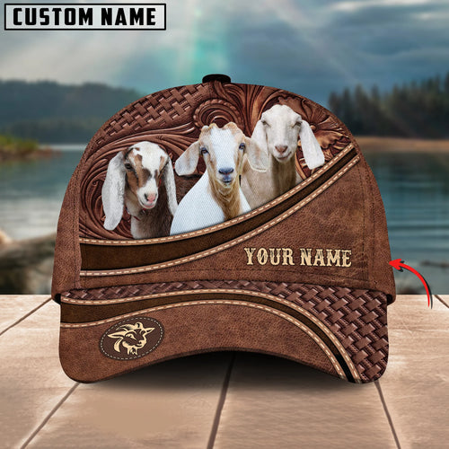 Personalized Name Daỉry Goat Leather Pattern Classic Cap