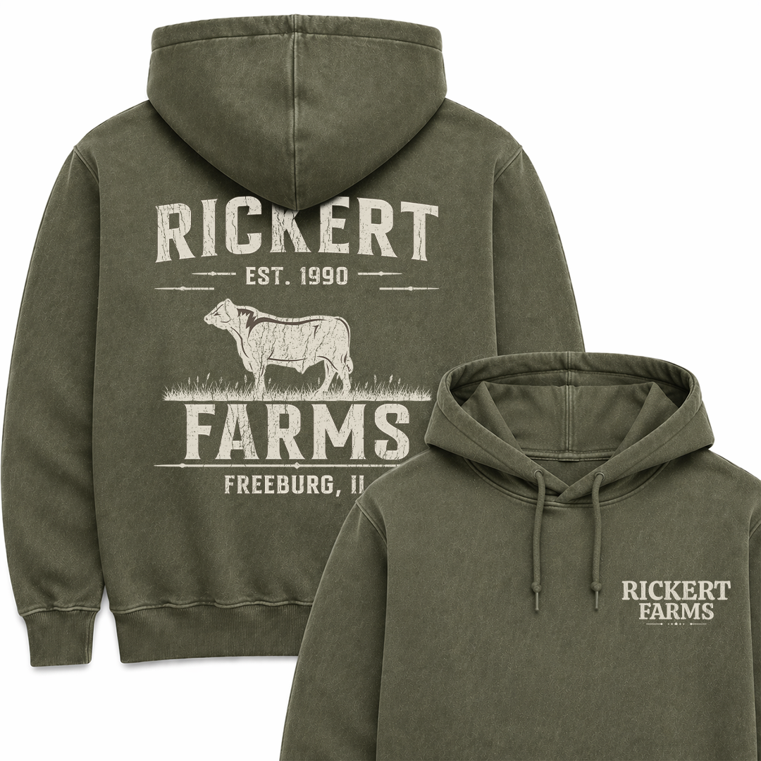 Personalized Name And Farm Name Cattle Farm Hoodie
