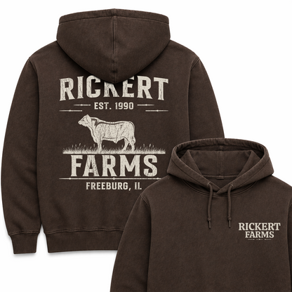 Personalized Name And Farm Name Cattle Farm Hoodie