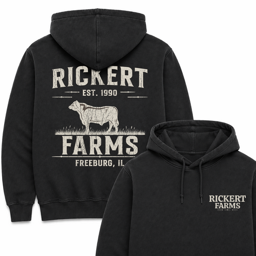 Personalized Name And Farm Name Cattle Farm Hoodie