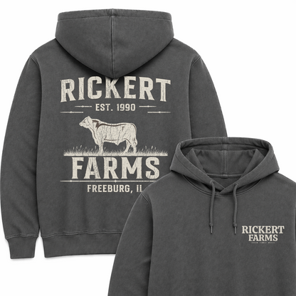 Personalized Name And Farm Name Cattle Farm Hoodie