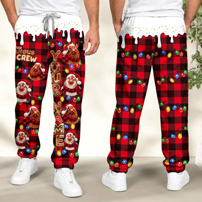 Personalized Name Chicken Cookie Crew Gingerbread Jogger Pants